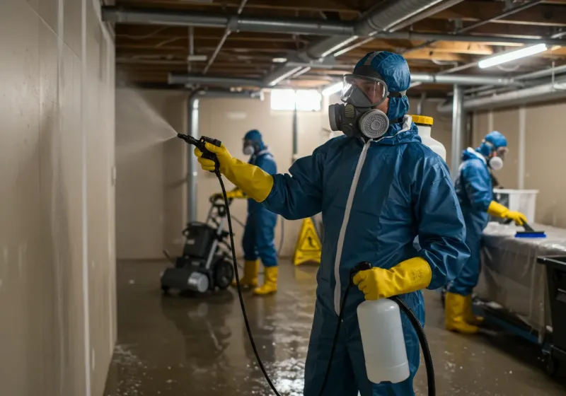 Basement Sanitization and Antimicrobial Treatment process in Port Chester, NY